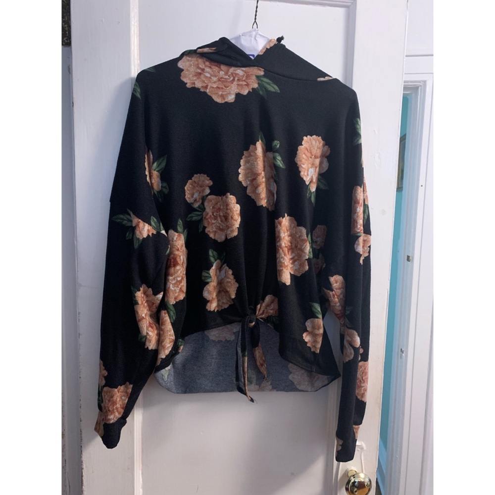 High Low Crop Hooded Sweater
